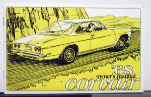 1968 Chevrolet Corvair Owners Operators Manual Reproduction