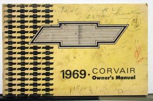 1969 Chevrolet Corvair Owners Operators Manual Original