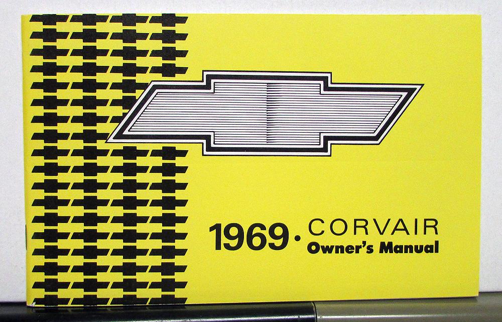1969 Chevrolet Corvair Owners Operators Manual Reproduction