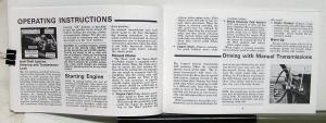 1969 Chevrolet Camaro Chevelle Chevy Nova Owners Operators Manual Reproduction