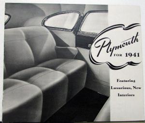 1941 Plymouth Dealer Sales Brochure B&W Sedan Coupe Deluxe Wagon Original