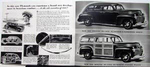 1941 Plymouth Dealer Sales Brochure B&W Sedan Coupe Deluxe Wagon Original