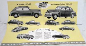 1946 Plymouth Deluxe & Special Deluxe Sales Mailer Yellow Brochure Original