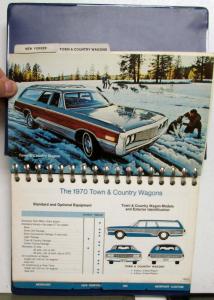 1970 Chrysler Dealer Album Data Book Features Specs Color & Trim 300 New Yorker