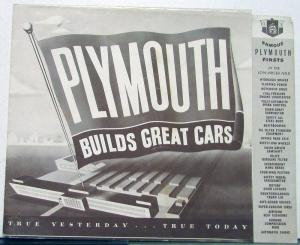 1949 Plymouth Dealer Sales Folder Deluxe & Special Deluxe With Tire Notation