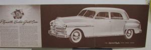 1949 Plymouth Dealer Sales Folder Deluxe & Special Deluxe With Tire Notation