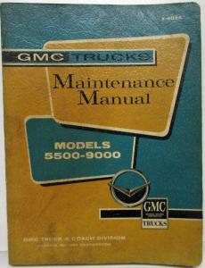 1960 GMC Trucks Models 5500-9000 L W B F Service Shop Repair Maintenance Manual