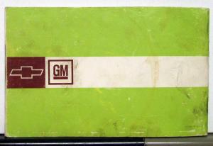 1971 Chevrolet Chevelle Owners Operators Manual Original