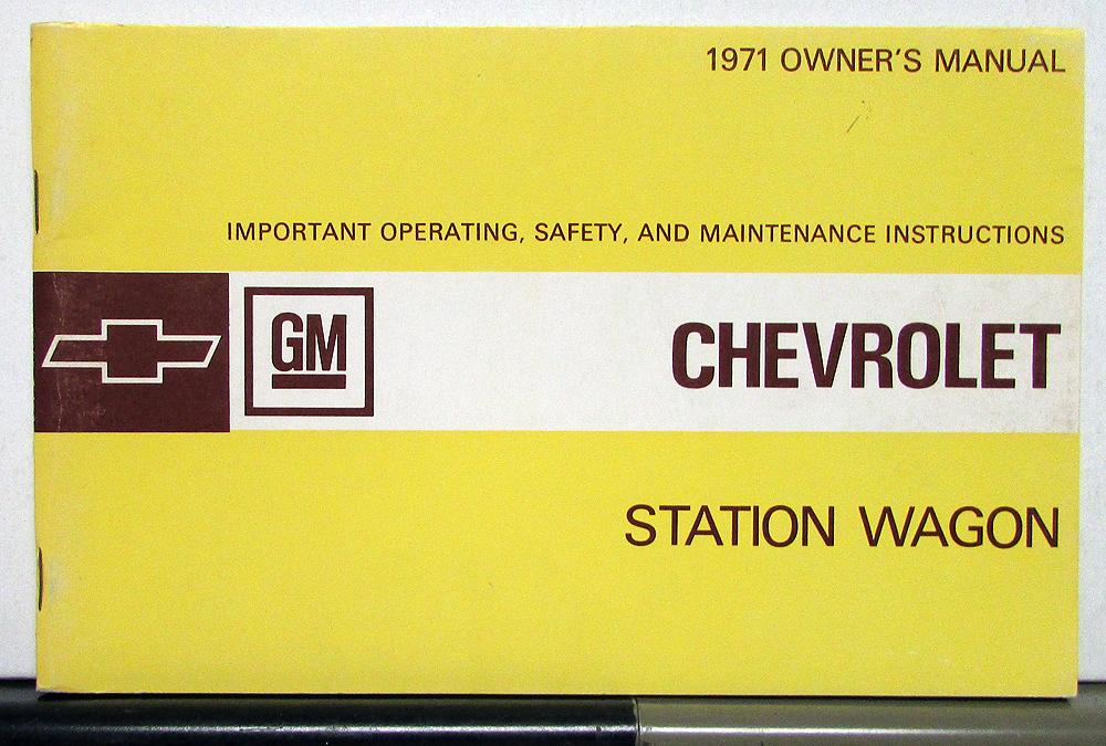 1971 Chevrolet Station Wagon Owners Operators Manual Original
