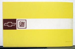 1971 Chevrolet Station Wagon Owners Operators Manual Original