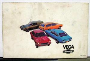 1972 Chevrolet Vega Owners Operators Manual Original