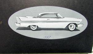 1957 Plymouth Fury Sales Brochure V-800 2 X 4 Carbs Perf Luxury Original
