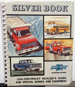 1981 Chevrolet Truck Dealer Silver Book Special Bodies & Equipment Pickup HD Van