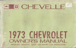 1973 Chevrolet Chevelle Owners Operators Manual Original