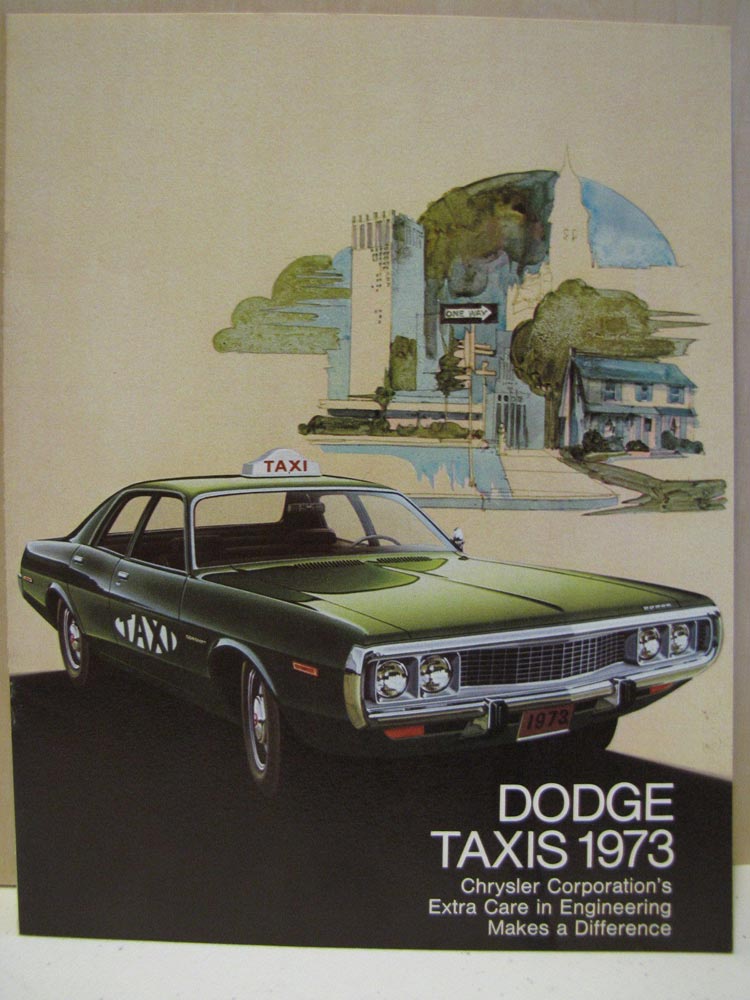 1973 73 NOS DODGE CORONET POLARA SPORTSMAN TAXI CAB SALES BROCHURE TAXICAB