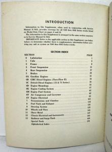 1971 GMC Trucks Series 7500-9502 Service Shop Repair Manual Supplement