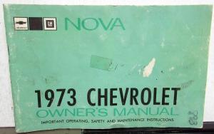 1973 Chevrolet Nova Owners Operators Manual Original
