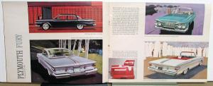 1961 Plymouth Fury Valiant Belvedere Savoy Suburban Color Sales Brochure Orig