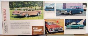1961 Plymouth Fury Valiant Belvedere Savoy Suburban Color Sales Brochure Orig