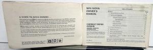 1974 Chevrolet Nova Operators Owners Manual Original