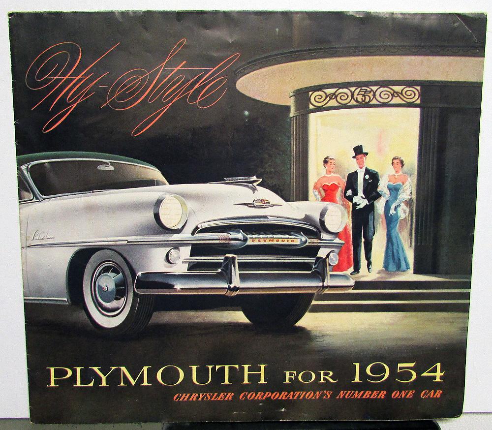 1954 Plymouth Belvedere Plaza Savoy Color XL Sales Folder Original Brochure