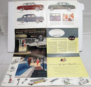 1954 Plymouth Belvedere Plaza Savoy Color XL Sales Folder Original Brochure