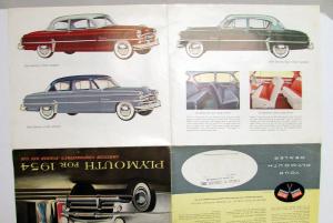 1954 Plymouth Belvedere Plaza Savoy Color XL Sales Folder Original Brochure