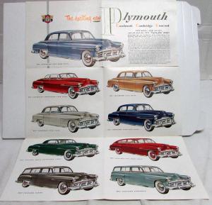 1951 Plymouth Cranbrook Cambridge Concord Color Sales Folder Original