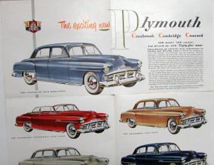 1951 Plymouth Cranbrook Cambridge Concord Color Sales Folder Original