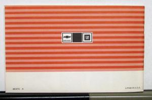 1976 Chevrolet Monza Owners Operators Manual Original