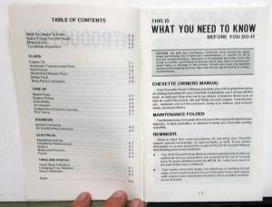 1976 Chevrolet Chevette Do It Yourself Service Manual
