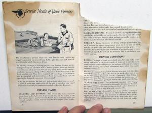 Original 1956 Pontiac Chieftain Star Chief Owners Manual Care & Op Instructions