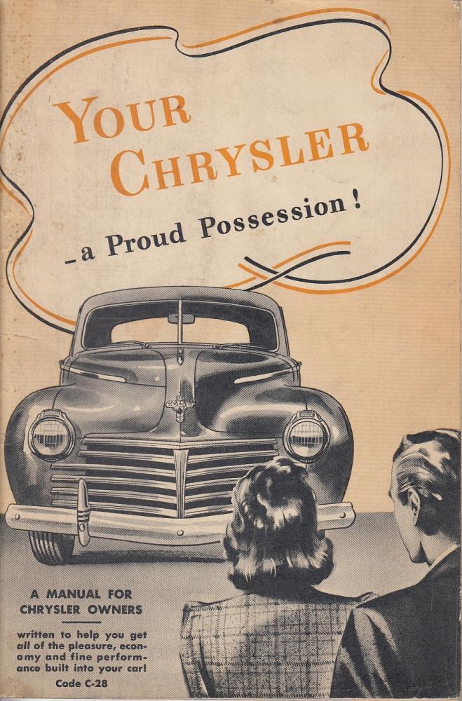 1941 Chrysler C28 Windsor Owners Operators Manual Original