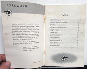 1954 Pontiac Chieftain Star Chief Owners Manual Care & Op Instructions Original