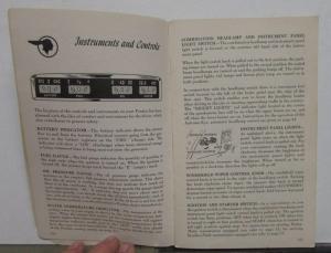 1954 Pontiac Chieftain Star Chief Owners Manual Care & Op Instructions Original