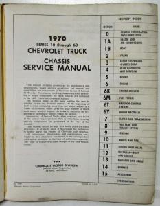 1970 Chevrolet Truck Series 10-60 Chassis Service Shop Repair Manual