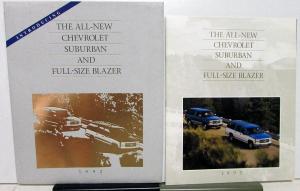 1992 Chevrolet Suburban & Full Size Blazer New Model Intro Brochure W/Envelope