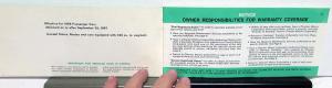 1968 Chrysler New Yorker 300 Newport Customer Care Warranty