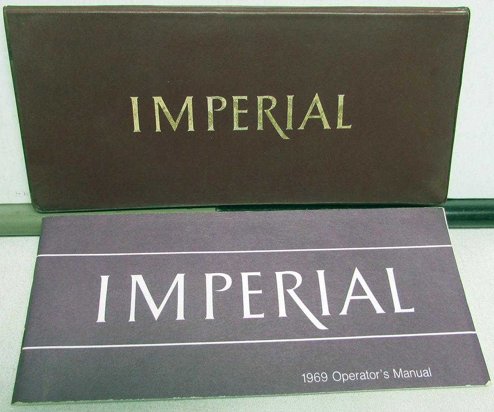 1969 Chrysler Imperial Owners Operators Manual Orginal With Container/Pouch