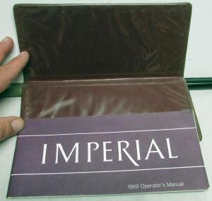 1969 Chrysler Imperial Owners Operators Manual Orginal With Container/Pouch