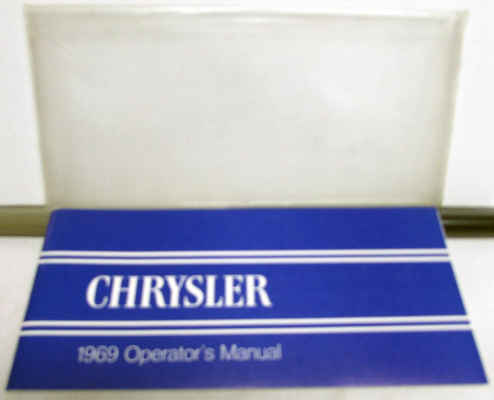 1969 Chrysler Newport 300 New Yorker Town & Country Owners Manual Orginal