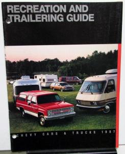 1987 Chevrolet Dealer RV & Trailering Guide Car Truck Van C/K Suburban Towing