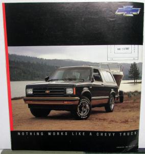 1987 Chevrolet Truck Dealer S-10 Blazer Prestige Over-Size Sales Brochure