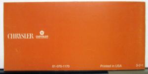 1971 Chrysler Newport Town & Country 300 New Yorker Operators Manual Orginal