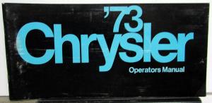 1973 Chrysler Newport Town & Country New Yorker Owners Manual