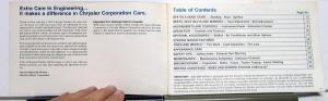 1974 Chrysler Newport Town & Country New Yorker Owners Operators Manual Orginal