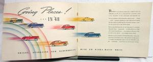 1948 Oldsmobile Dynamic Series Sixty & Seventy Color XL Sales Brochure Original
