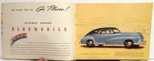 1948 Oldsmobile Dynamic Series Sixty & Seventy Color XL Sales Brochure Original