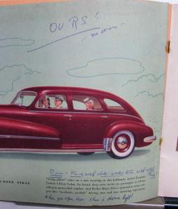 1948 Oldsmobile Dynamic Series Sixty & Seventy Color XL Sales Brochure Original