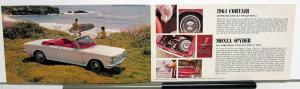 1964 Chevrolet Corvair Monza Spyder 700 Sedan 500 Coupe Sales Brochure ORIGINAL